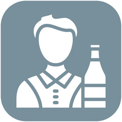 Bartender vector icon illustration of Catering iconset.