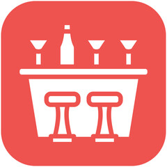 Bar vector icon illustration of Catering iconset.