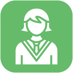 Student Female vector icon illustration of Achievements iconset.