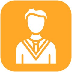 Student Male vector icon illustration of Achievements iconset.