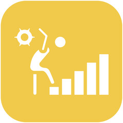 Obraz premium Hard Work vector icon illustration of Achievements iconset.