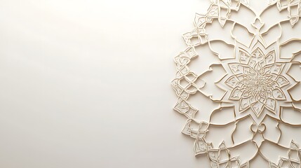 Elegant Golden Mandala Design on Cream Background