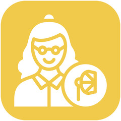 Gaffer Female vector icon illustration of Filmmaking iconset.