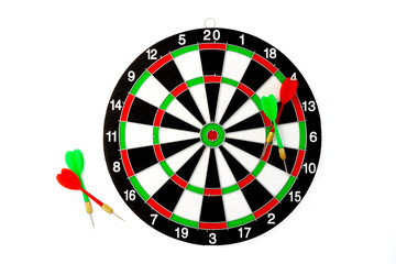 Obraz premium Dart board game isolated on a white background