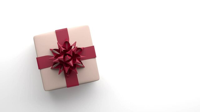 abstract gift box as present - 3d rendering 4k seamless loop