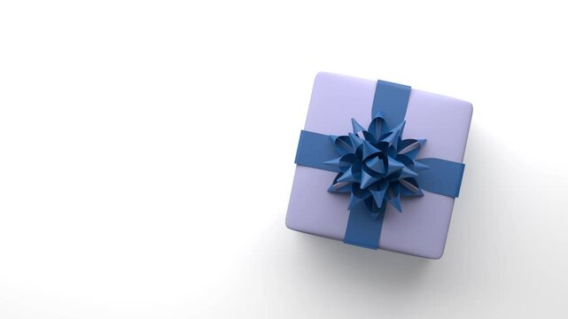 abstract gift box as present - 3d rendering 4k seamless loop