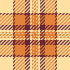 Warm autumnal plaid pattern in orange and brown hues. Perfect for fall-themed designs, textile prints, website backgrounds, and more.  Creates a cozy and inviting aesthetic.