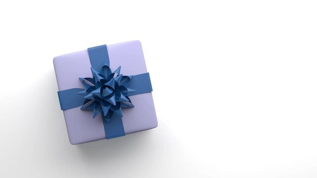 abstract gift box as present - 3d rendering 4k seamless loop