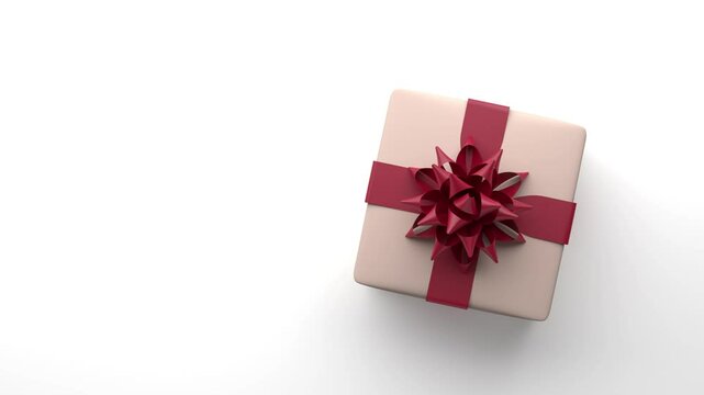 abstract gift box as present - 3d rendering 4k seamless loop