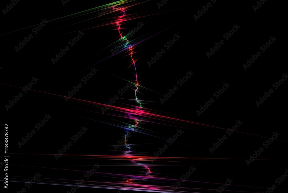 Poster computer generated fractal pattern and shape