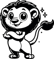 Cartoon Animal Vector Black Silhouette Cricut Design for T-Shirt