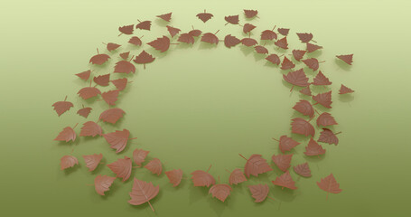 Leaves 3D Cartoon Render Background