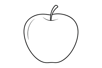 Apple fruit line art illustration.eps