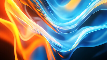 Dynamic visuals: blue-orange abstract for engaging presentations