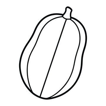 recommend clip art: Papaya fruit line art illustration.eps