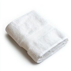 Clean White Towel on a Subtle Bathroom Countertop Surface