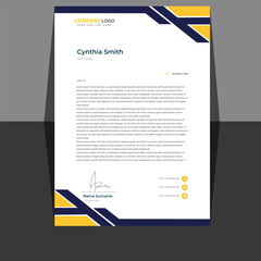 Modern Creative Letterhead Vector Templet Design