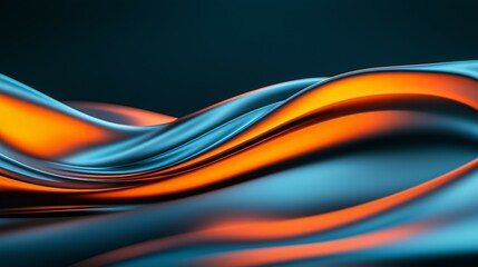 Abstract Artistic Waves with Smooth Flow and Glossy Modern Design Patterns