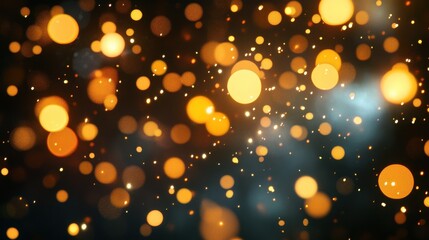 Abstract of lighting digital lens flare in dark background