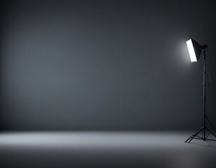 A matte slate gray background with cool lighting.