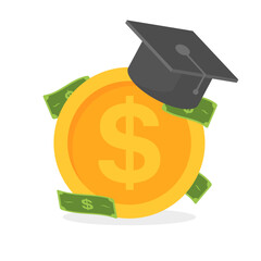 Money icon. Study for money icon. Flat style. Vector icon.