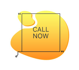 Call now abstract message icon. Flat style. Vector icon.