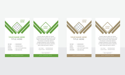 Simple Minimalistic Creative Unique ID Card Template Design	