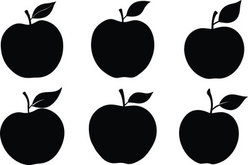  rose, apple, fruit, silhouette, vector, art, illustration,
