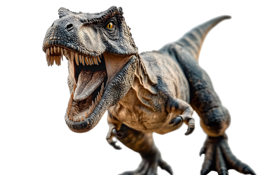 t rex dinosaur isolated on transparent background