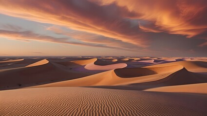 Naklejka premium sunset in the desert country