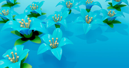 Lily 3D Cartoon Render Background