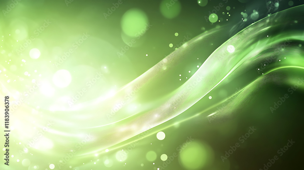 Poster abstract background with a green color