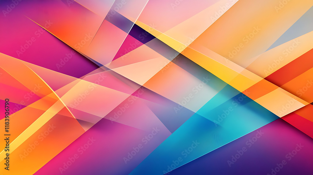 Poster abstract geometric colorful background with bright lines