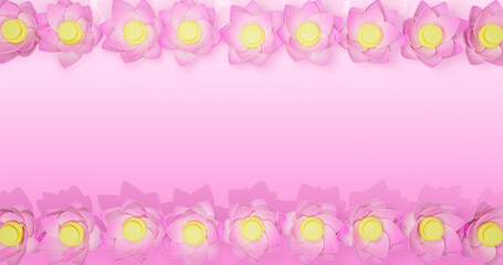 Lotus Flower 3D Cartoon Render Background