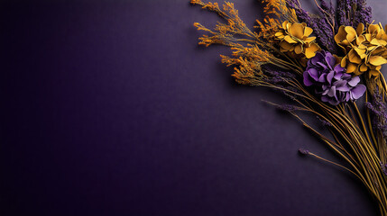 Abstract floral composition on a dark background