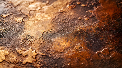 Rustic copper texture background detail