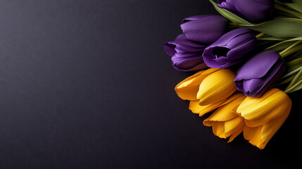 Abstract floral composition on a dark background