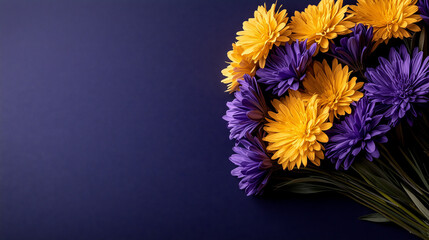 Abstract floral composition on a dark background