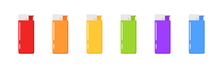 Lighter set icons. Flat style. Vector icons.