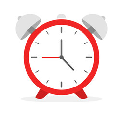 Clock icon. Flat style. Vector icon.
