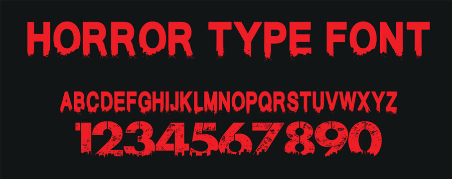  Horror dark lettering tattoo vector type font. grunge style Y2k type font with gothic pank rock and blood style signs and symbols. scary tattoo font vector icon