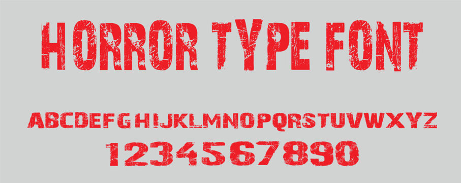  Horror dark lettering tattoo vector type font. grunge style Y2k type font with gothic pank rock and blood style signs and symbols. scary tattoo font vector icon
