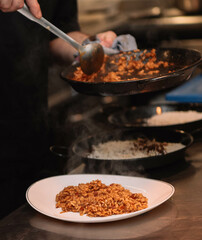 Paellas clasicas españolas de arroz y mariscos 