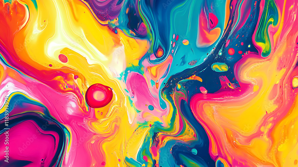 Aufkleber psychedelic abstract background with bright colors