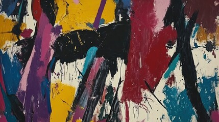 Abstract Expressionist Painting: A Symphony of Color and Texture