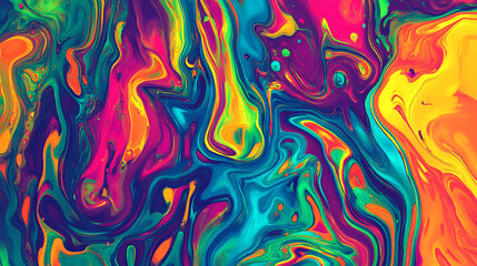 Psychedelic abstract background with bright colors