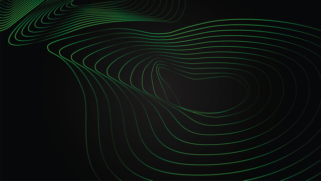Green  line and black background