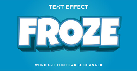 Froze editable text effect