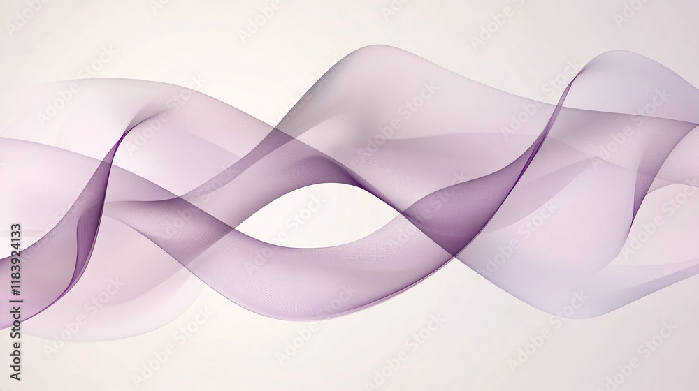 Poster a minimalist abstract vector banner featuring transparent geometric purple lines on a clean white ba