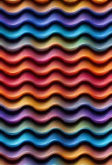 Colorful Wavy Layers Abstract Design Pattern
